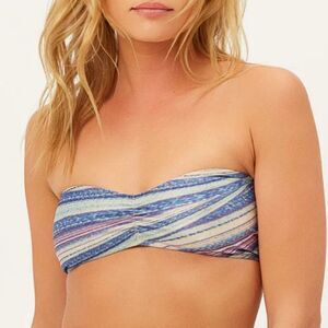 Frankie's Bikini Jeanette Lurex Strapless Bandeau Bikini Top